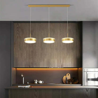 Raheel Simple Círcula Metal/Acrílico Lámpara Colgante Negra/Oro