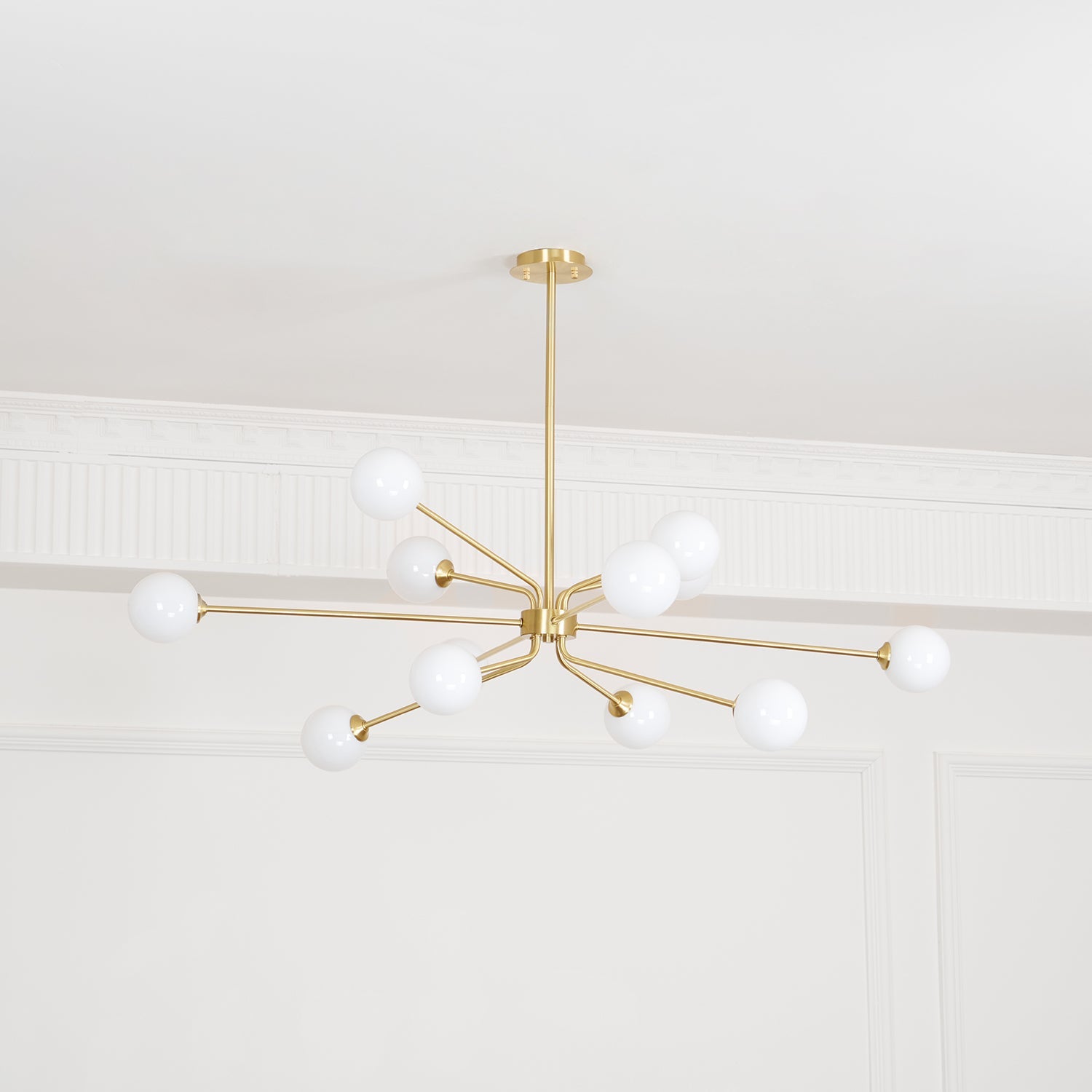 Halo Modern Multi-Arm Glass Globe Chandelier