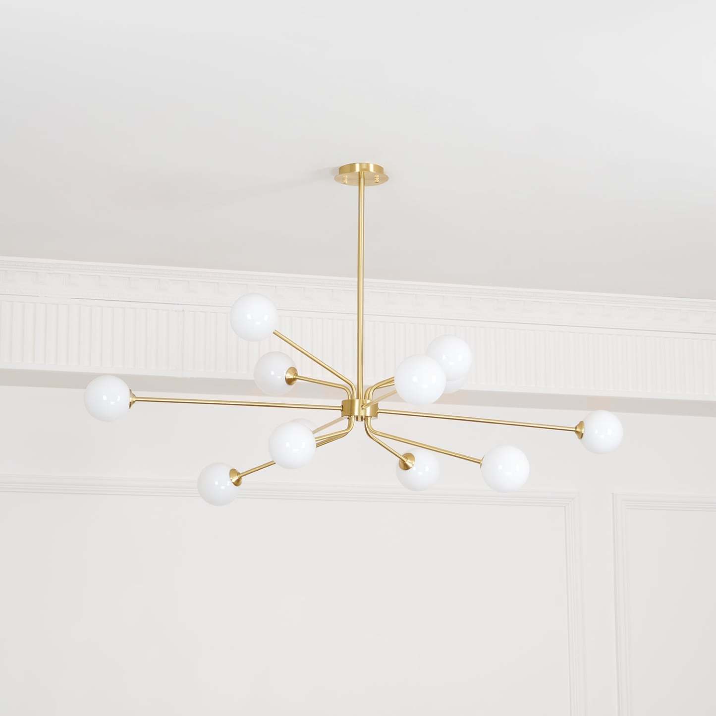 Halo Modern Multi-Arm Glass Globe Chandelier