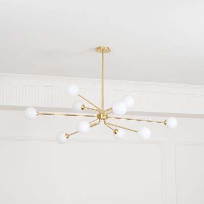 Halo Modern Multi-Arm Glass Globe Chandelier