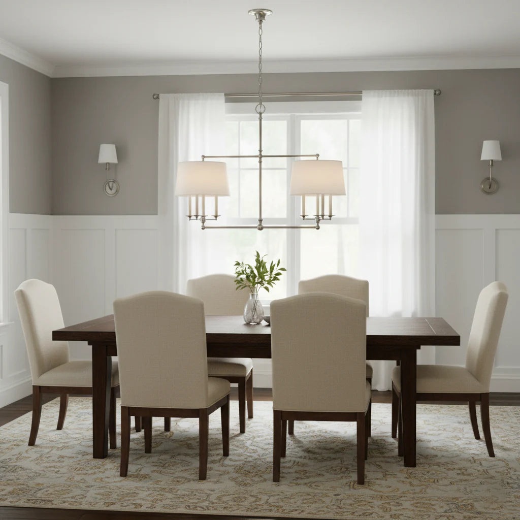 Axis Fabric Brass Chandelier