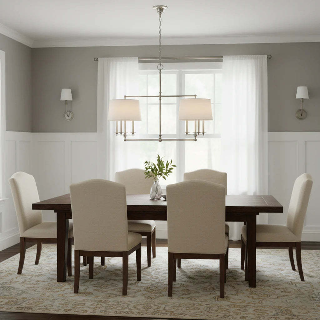 Axis Fabric Brass Chandelier