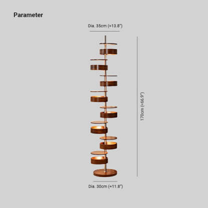 Drift Cylindrical Wood Floor Lamp