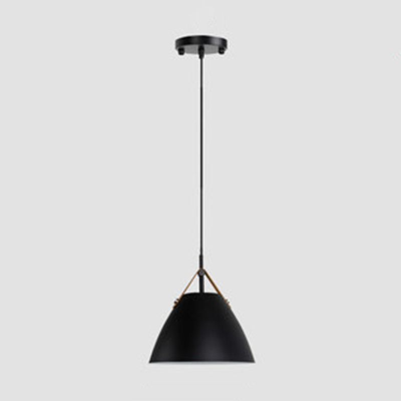 Morandi Moderno LED Lámpara Colgante Negro Gris Blanco Rosa Azul Verde Residencial Dormitorio Metal