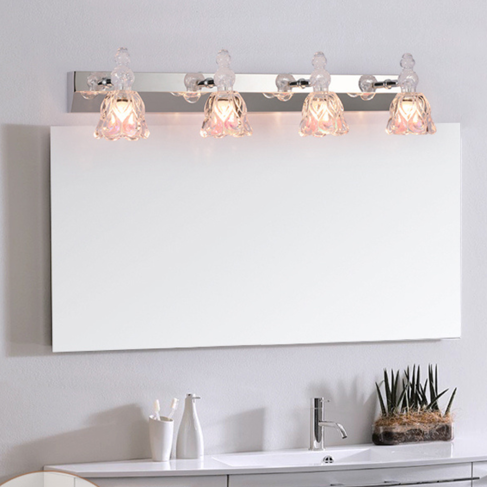 Félicie Moderno LED Aplique Rosa Baño/Dormitorio Vidrio