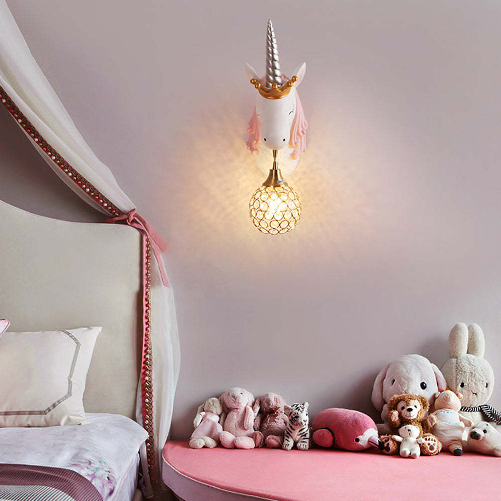 Minori Aplique Unicornio Rosa y Azul Habitación Infantil