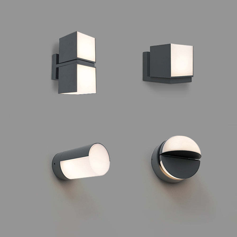 Orr Moderna Lámpara de pared Exterior LED Geometría para Pasillo Metal y Acrílico Giratoria