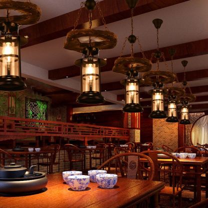 Austin Lámpara Colgante, 3 Estilos Para Mesa de Bar/Comedor Madera