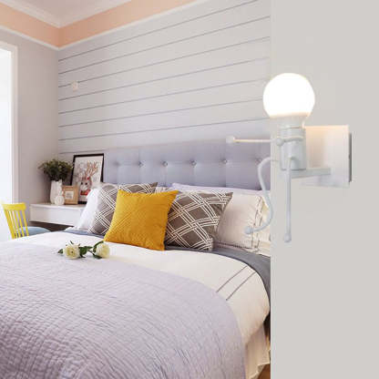 Luxo Lindo Metal LED Aplique de Pared Negro/Blanco