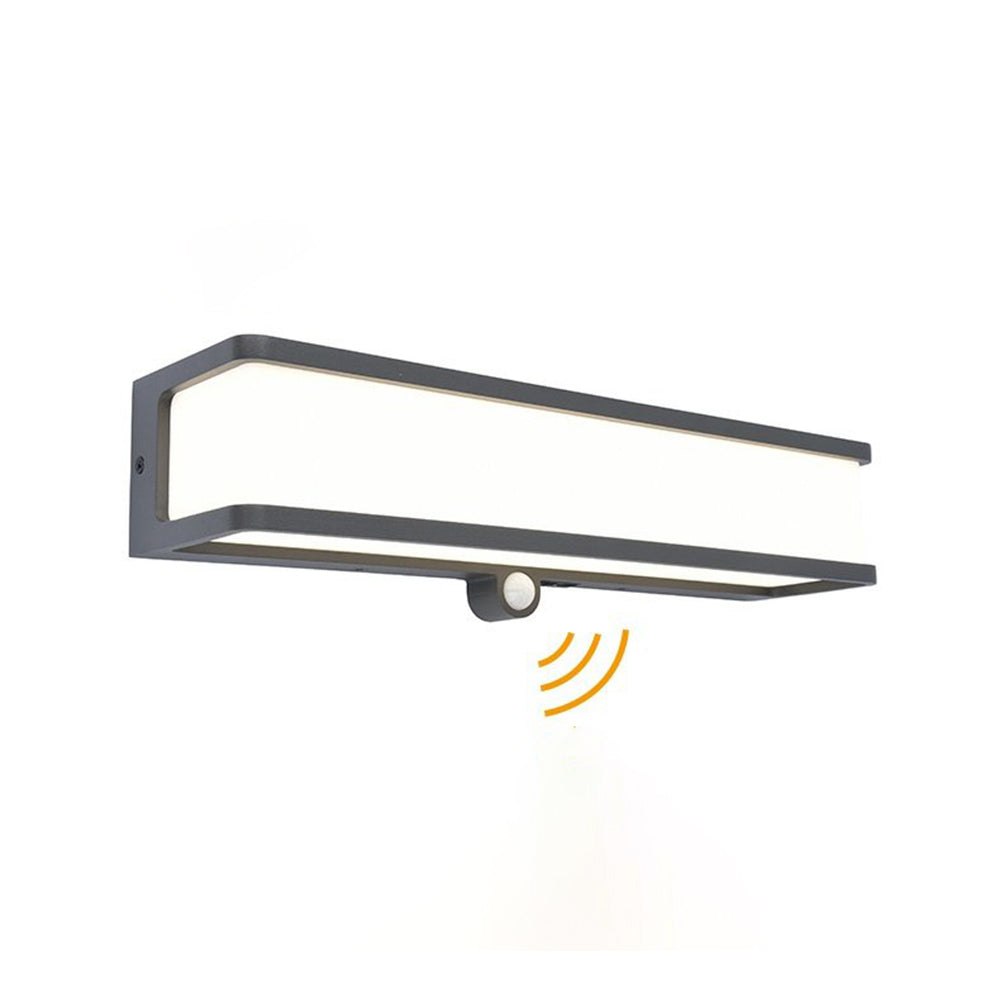 Orr Moderno LED Aplique Exterior Solar Blanco/Negro Pasillo/Balcón Acrílico 3 Tamaños 10CM 15CM 35CM