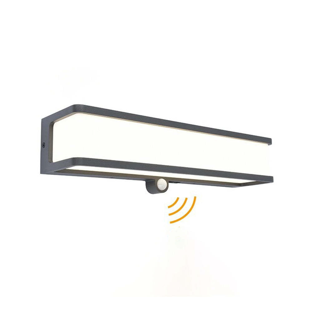 Orr Moderno LED Aplique Exterior Solar Blanco/Negro Pasillo/Balcón Acrílico 3 Tamaños 10CM 15CM 35CM