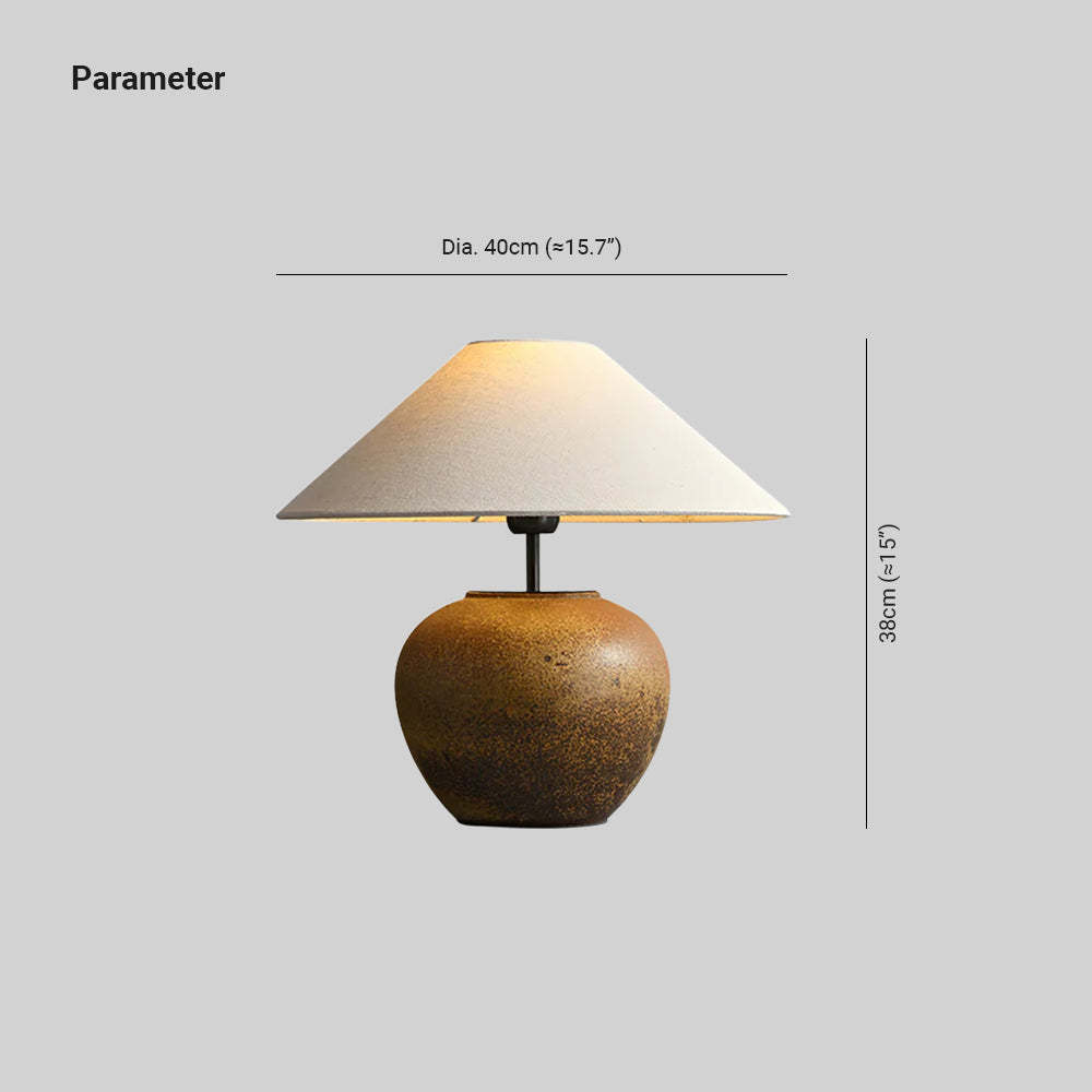 Hakka Ceramic Linen Table Lamp