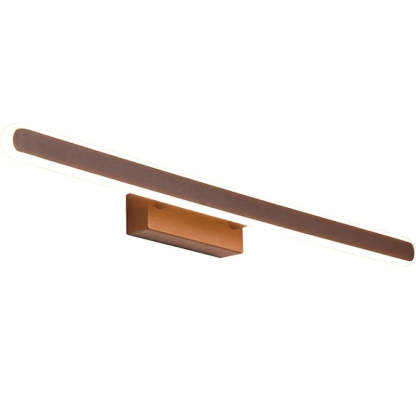 Leigh Diseño Minimalita Lineal Metal Aplique de Pared Marrón
