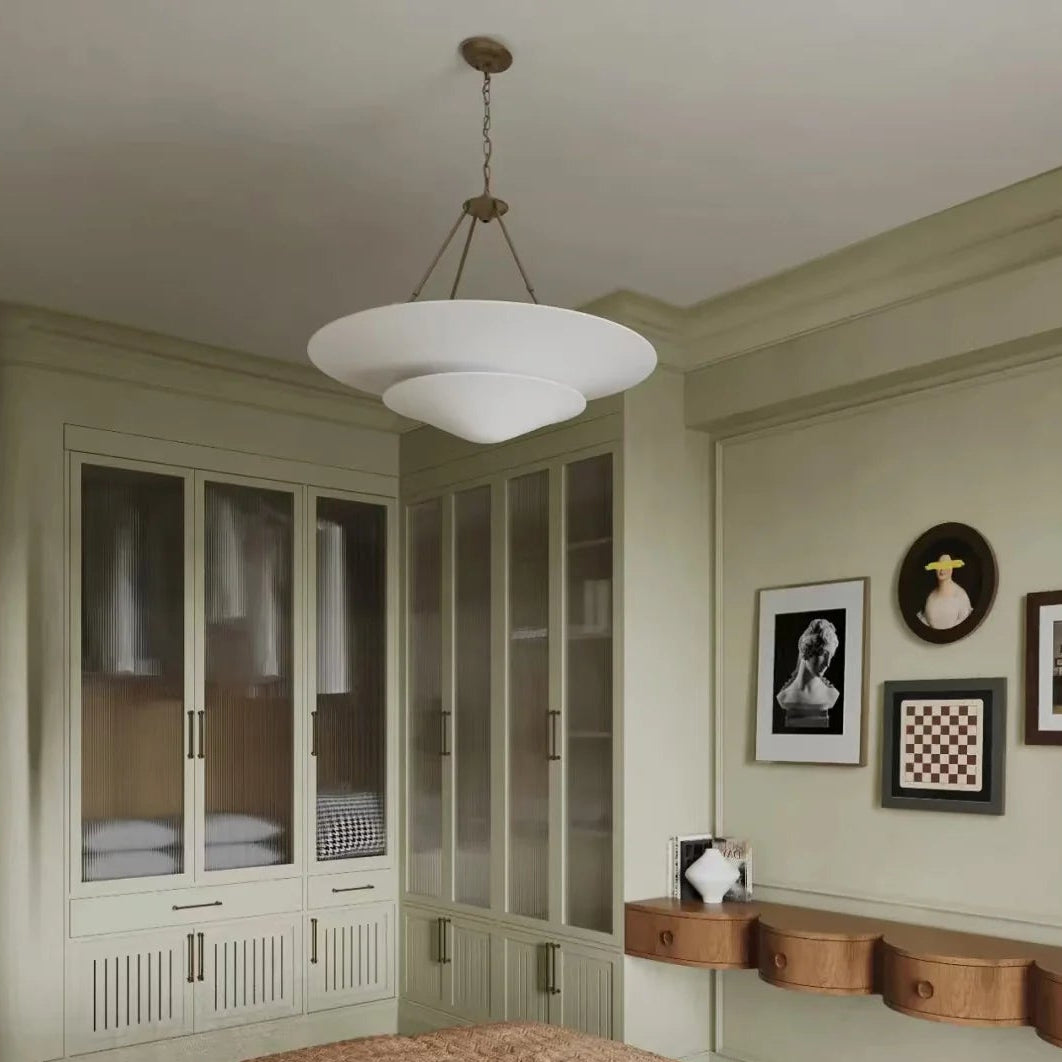 Retro Plaster Brass Chandelier