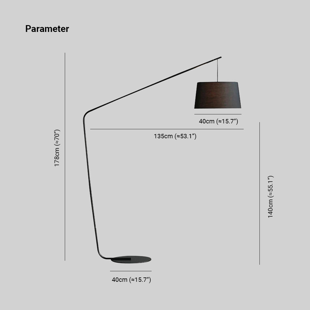 Salgado Moderna Minimalista Metal/Textil Lámpara de Pie, Negra