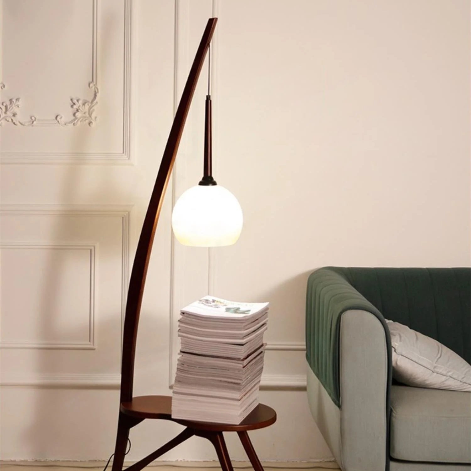 Drift Solid Wood Coffee Table Floor Lamp