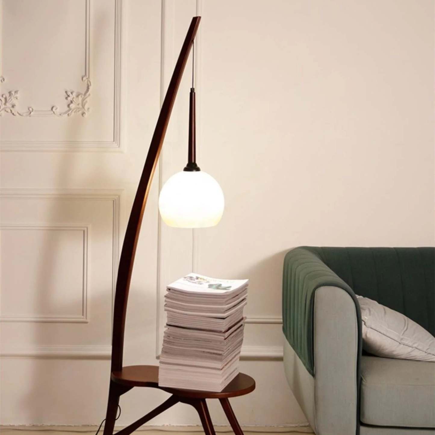 Drift Solid Wood Coffee Table Floor Lamp