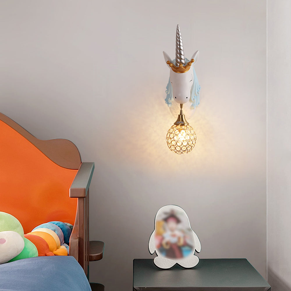 Minori Aplique Unicornio Rosa y Azul Habitación Infantil
