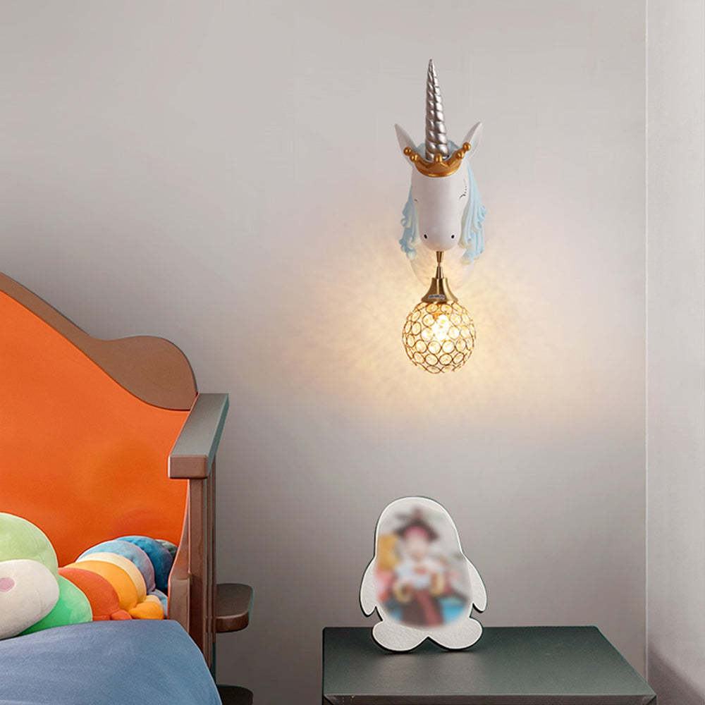Minori Aplique Unicornio Rosa y Azul Habitación Infantil