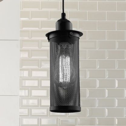 Sanna Retro LED Lámpara Colgante Negro óxido Residencial Dormitorio Metal