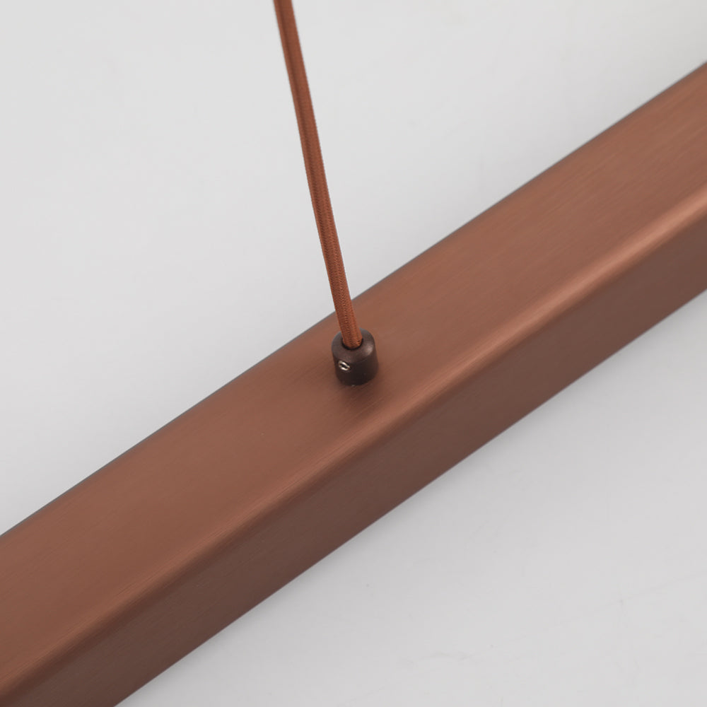 Edge Moderna Lineal Metal Lámpara Colgante Negra/Marrón