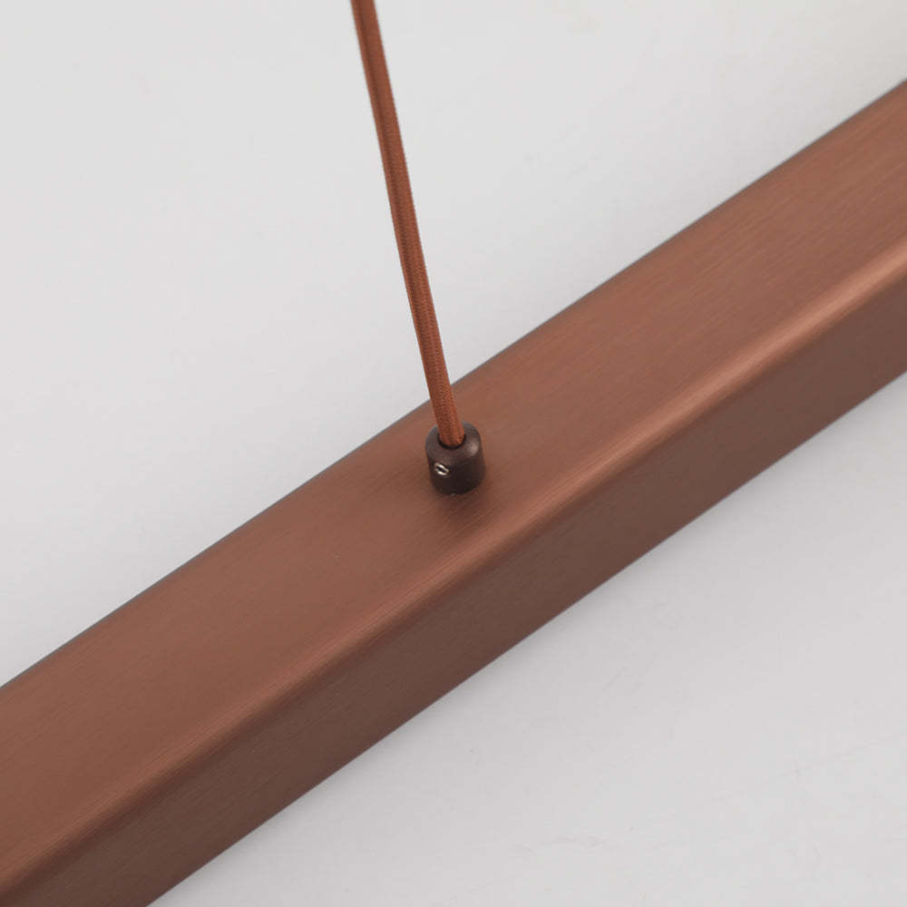 Edge Moderna Lineal Metal Lámpara Colgante Negra/Marrón