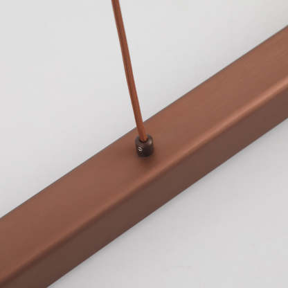 Edge Moderna Lineal Metal Lámpara Colgante Negra/Marrón