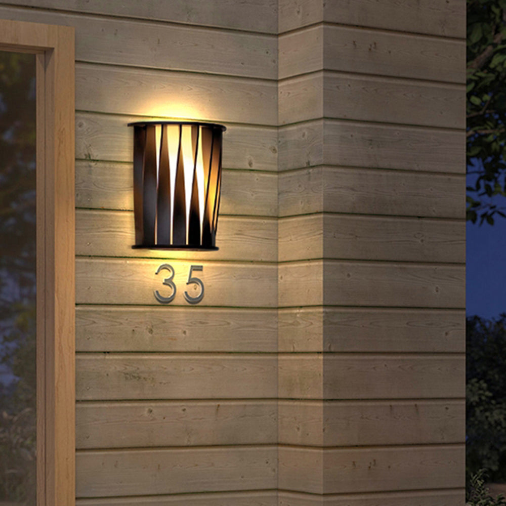 Orr Minimalista LED Aplique Exterior Blanco/Negro Jardín/Balcón/Terraza Aluminio Acrílico 2 Colores 32CM Largo