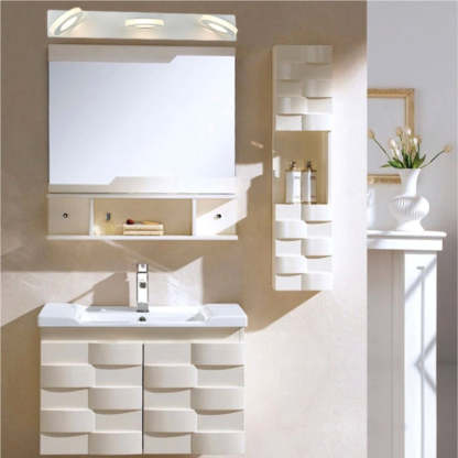 Leigh Minimalista Redondo Metal/Acrílico Aplique de Pared Blanco