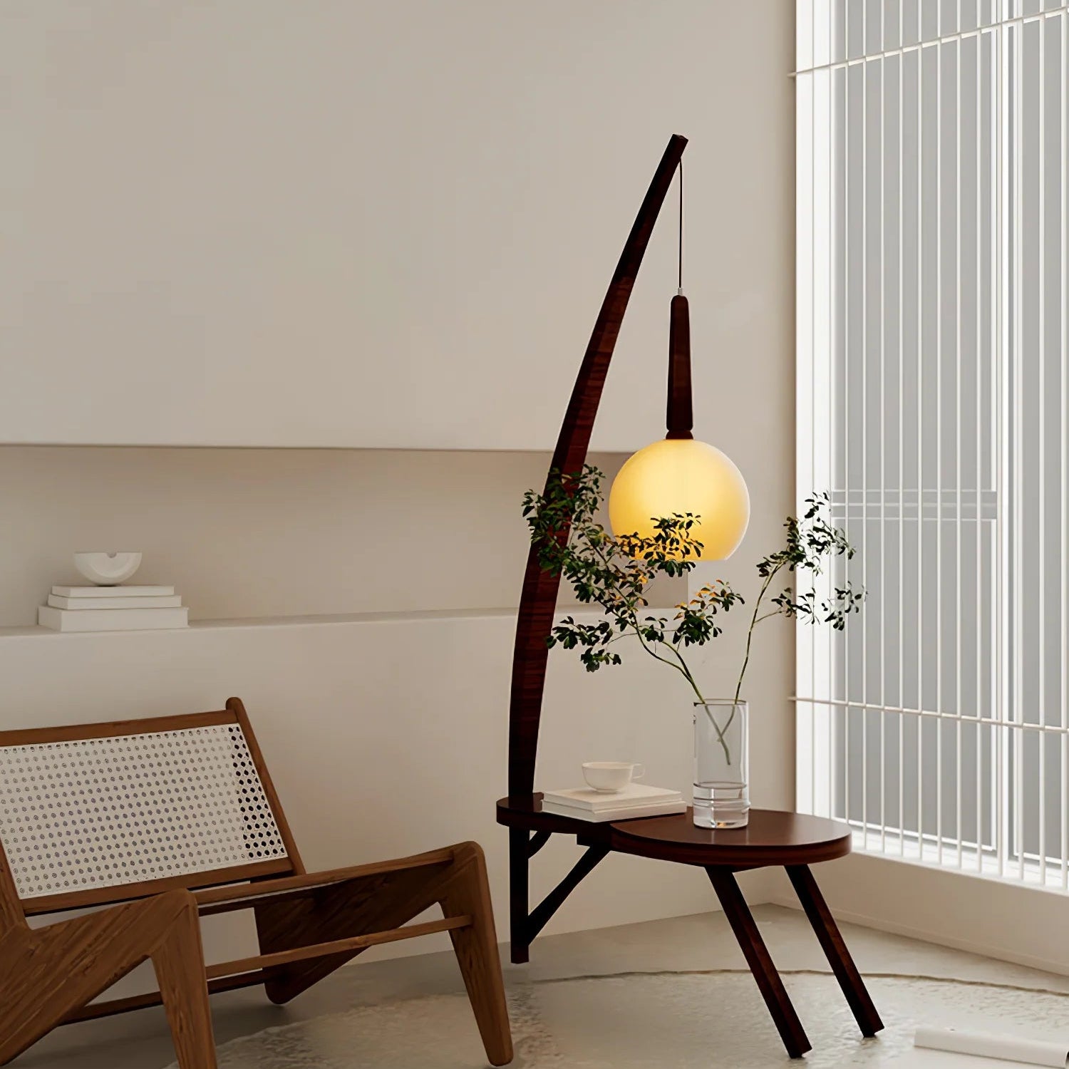 Drift Solid Wood Coffee Table Floor Lamp