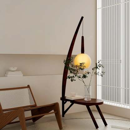 Drift Solid Wood Coffee Table Floor Lamp