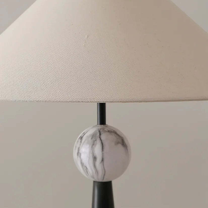 Hakka Fabric Metal Cone Floor Lamp