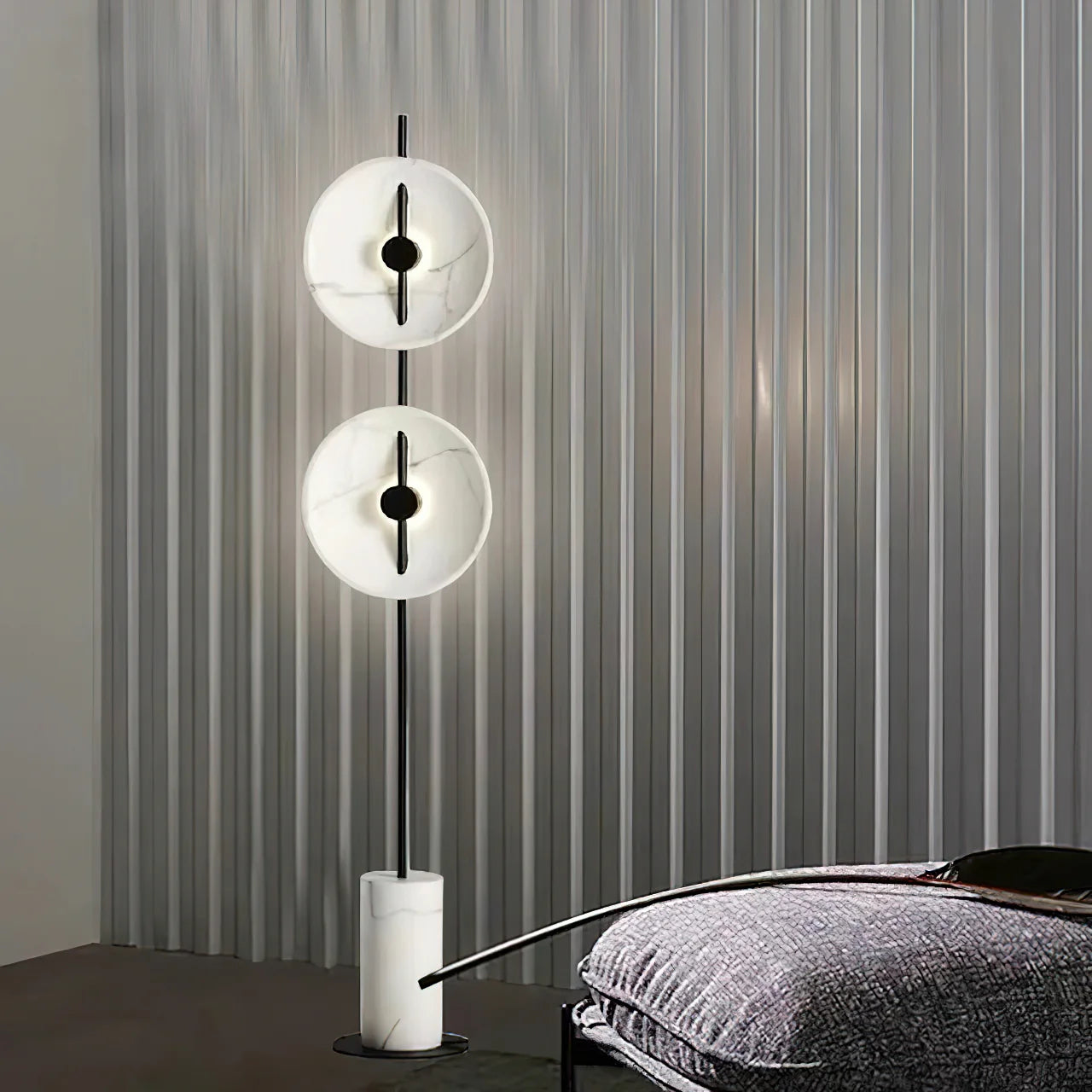 Dune Marble Round Resin Floor Lamp