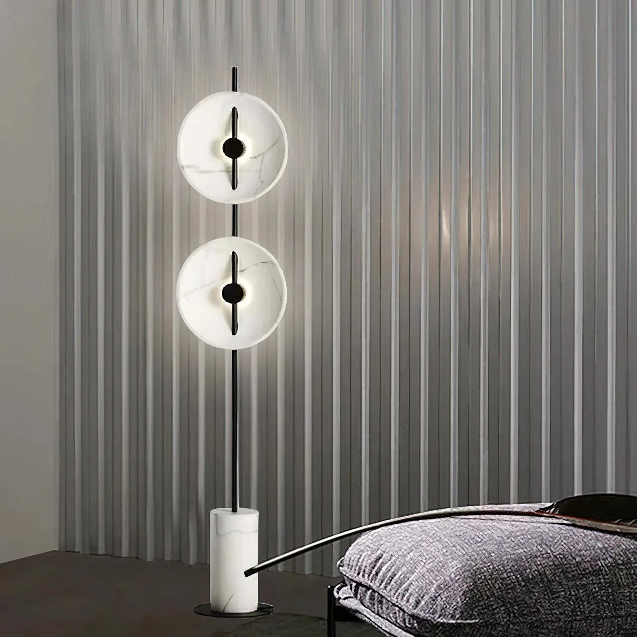 Dune Marble Round Resin Floor Lamp