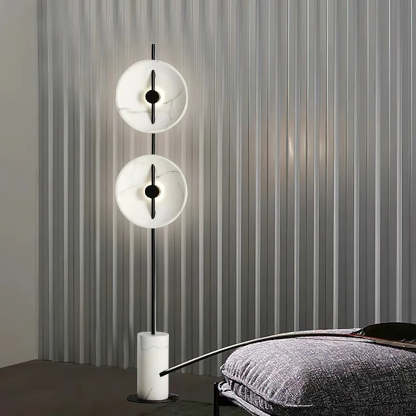 Dune Marble Round Resin Floor Lamp