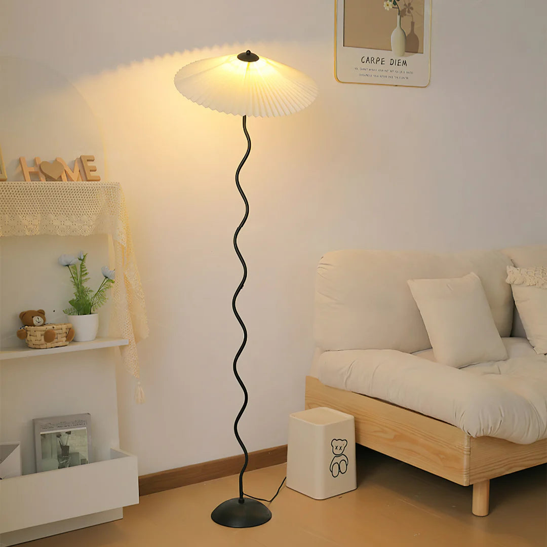 Retro Squiggle Metal Floor Lamp