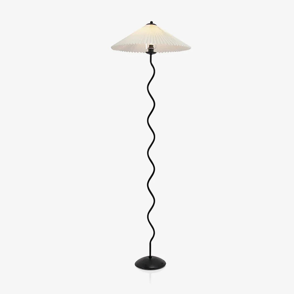 Retro Squiggle Metal Floor Lamp