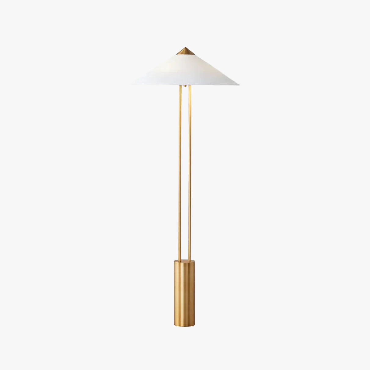 Axis Twin Post Cone Shade Metal Floor Lamp