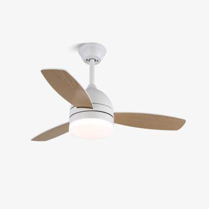 Ventilador de Techo Minimalista Selena de Madera con Luz, vista frontal