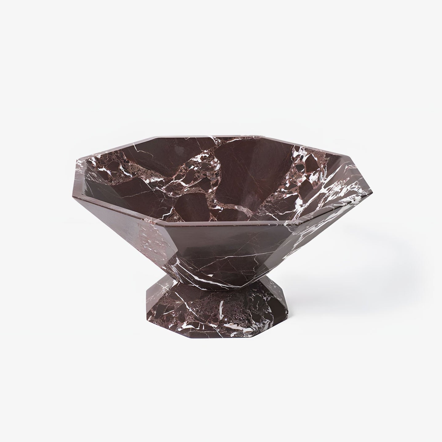 Facet Pedestal Bowl Bandeja De Almacenamiento