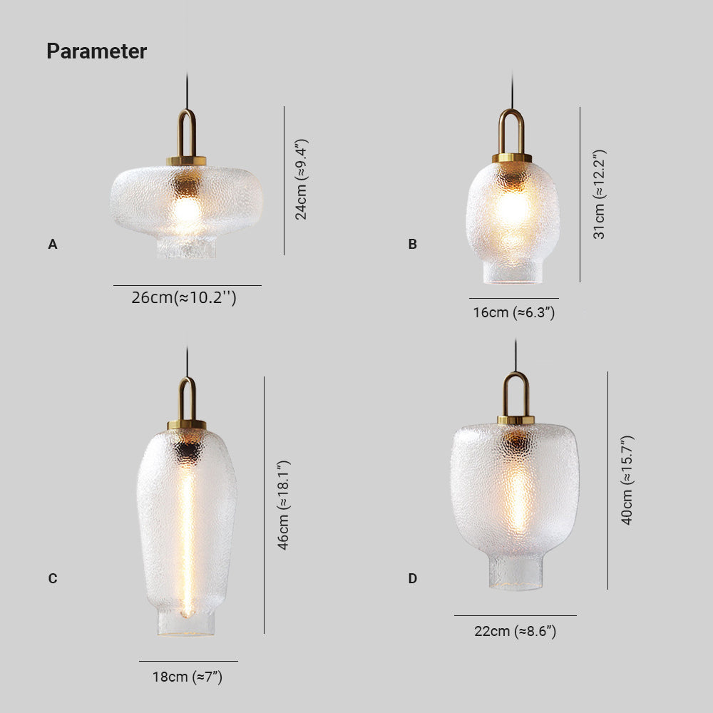 Hailie Minimalista Elíptica Metal/Vidrio Lámpara Colgante