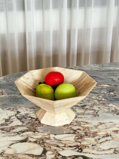 Facet Pedestal Bowl Bandeja De Almacenamiento
