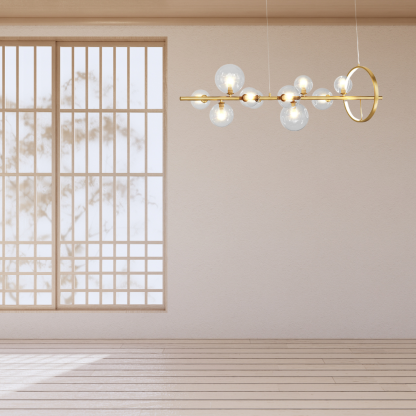 Valentina Moderno LED Lámparas de araña Oro Vidrio Salón/Comedor