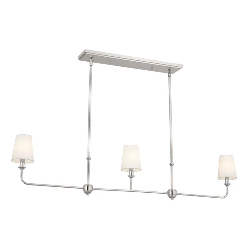 Axis Nickel Linear Fabric Chandelier