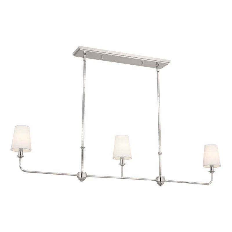 Axis Nickel Linear Fabric Chandelier