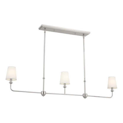 Axis Nickel Linear Fabric Chandelier