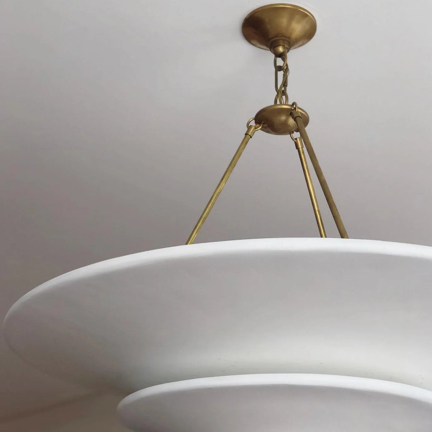 Retro Plaster Brass Chandelier