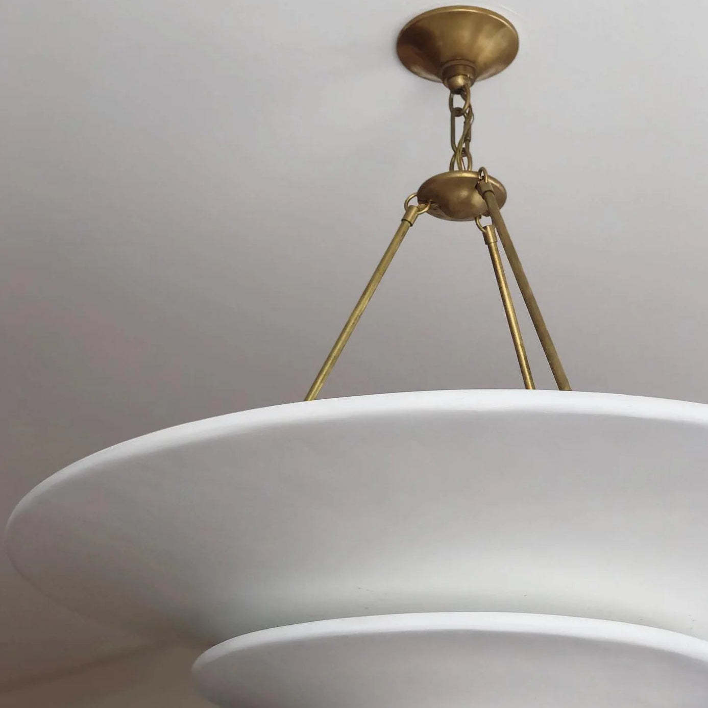 Retro Plaster Brass Chandelier