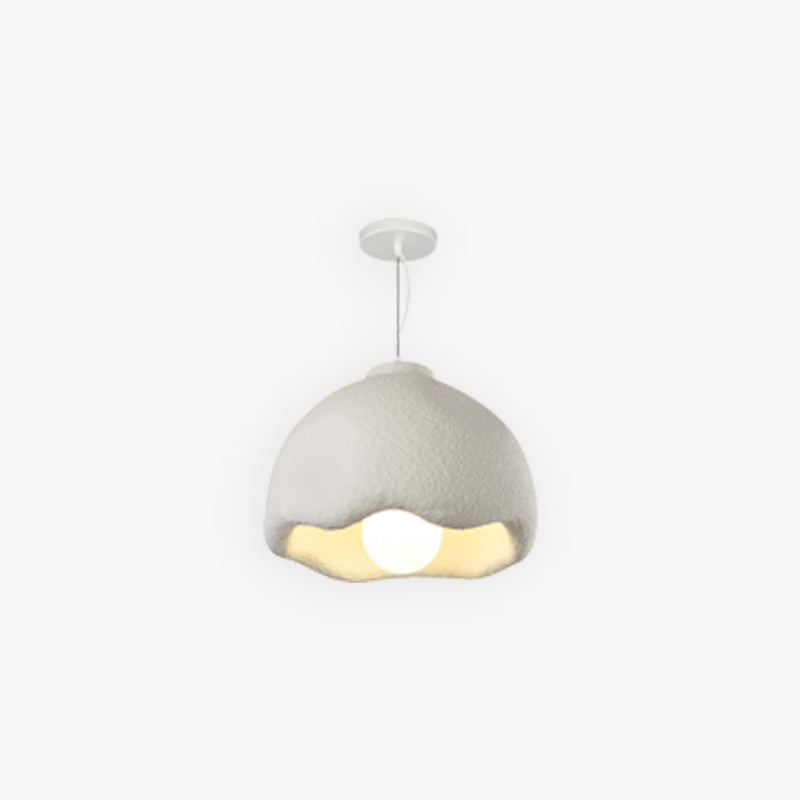 Byers Lámpara Colgante en Forma de Flor Blanco Metal Poliestireno