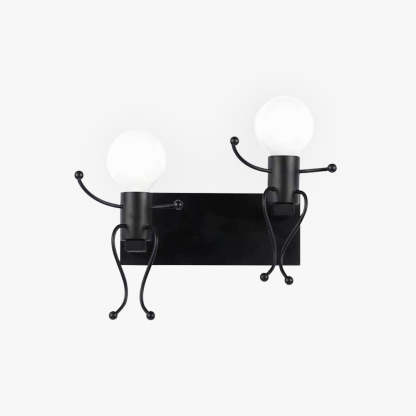 Luxo Lindo Metal LED Aplique de Pared Negro/Blanco